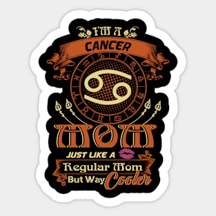 Cool Cancer Mom Zodiac Design Sticker